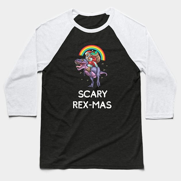 Scary Christmas - BLACK Baseball T-Shirt by HamzaNabil